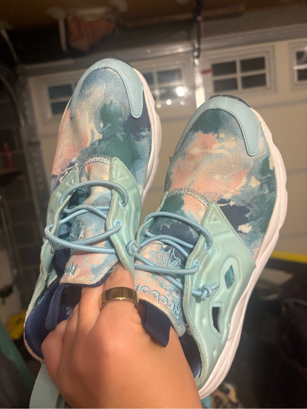 Women’s Reebok 3d ultralite tie dye slip on sneaker size 7.5